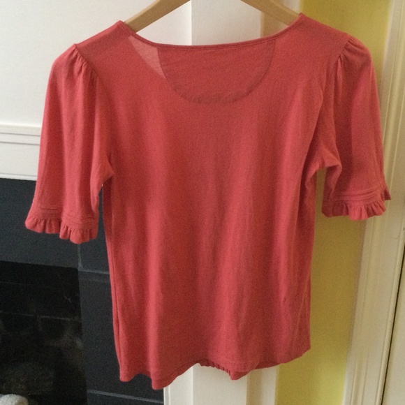 Anthropologie Little Yellow Button Ruffle - Sz Small - Picture 5 of 10